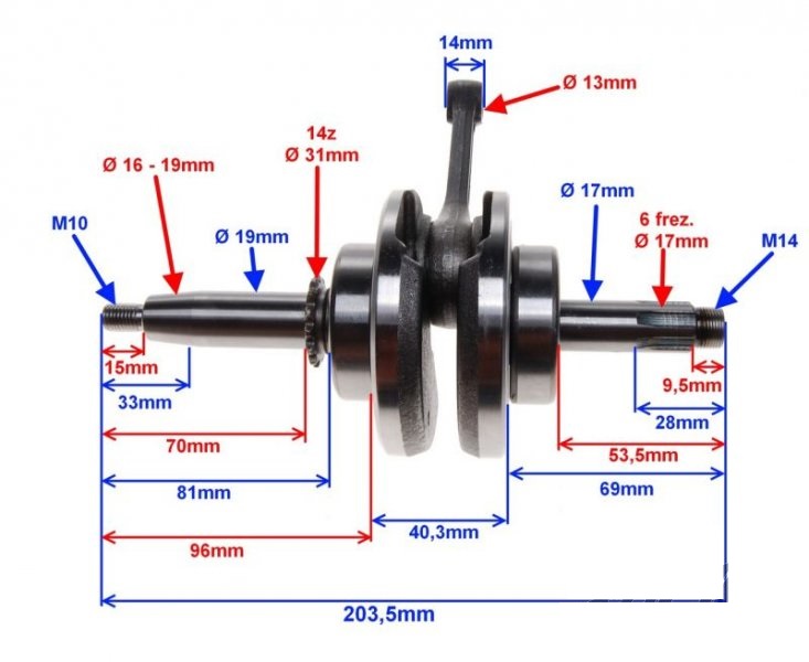 Ventilová vahadla Jawa Betka 50