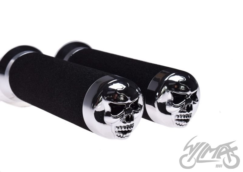 Gripy řidítek Custom Skull long