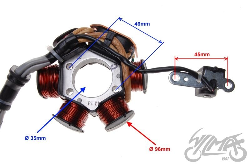 Stator zapalování Piaggio a Gilera