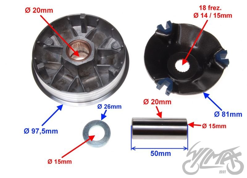 Variátor Gilera Runner 50 - TUNING
