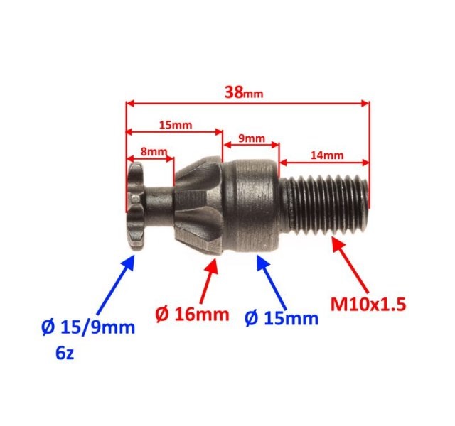 Pastorek převodovky Minibike, Minicross