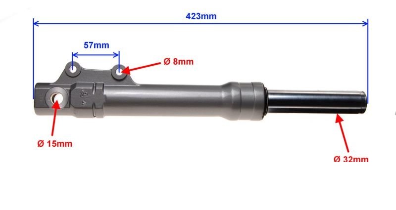 Piaggio Fly 125 - levý přední tlumič