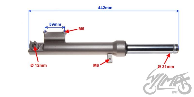 Pravý přední tlumič - Yuki Shotgun