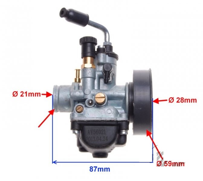 Karburátor PHBG 21mm se sadou trysek