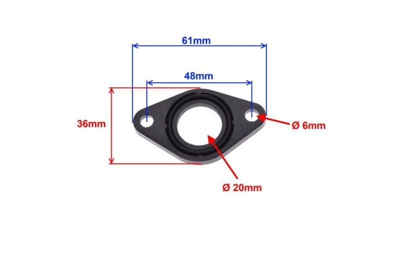 Ebonitová podložka sání Romet Zetka 50