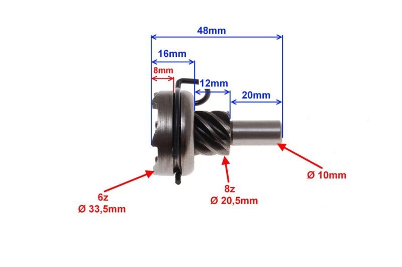 Kolo startování GY6 4T – 8 zubů