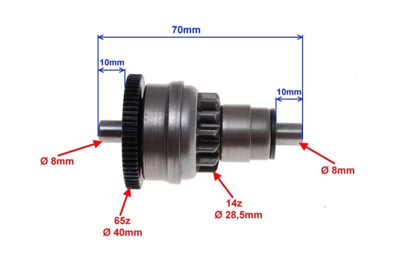 Volnoběžka startéru GY6 4T 50cm3 Bendix