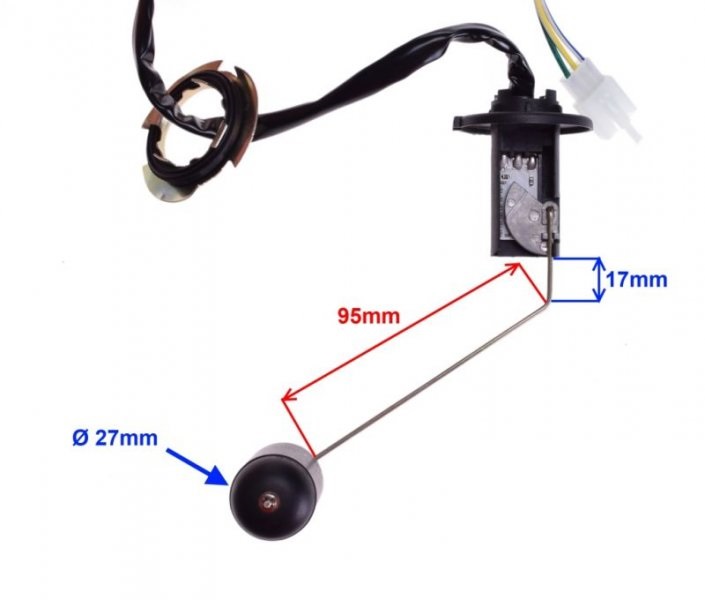 Plovák paliva čínský skútr GY6