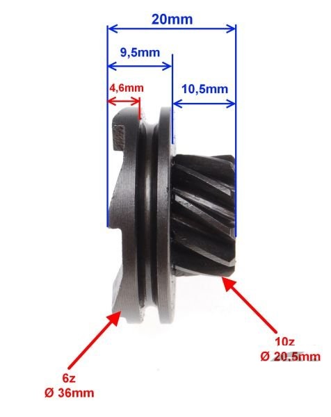 Pastorek startování Keeway Hurricane 50