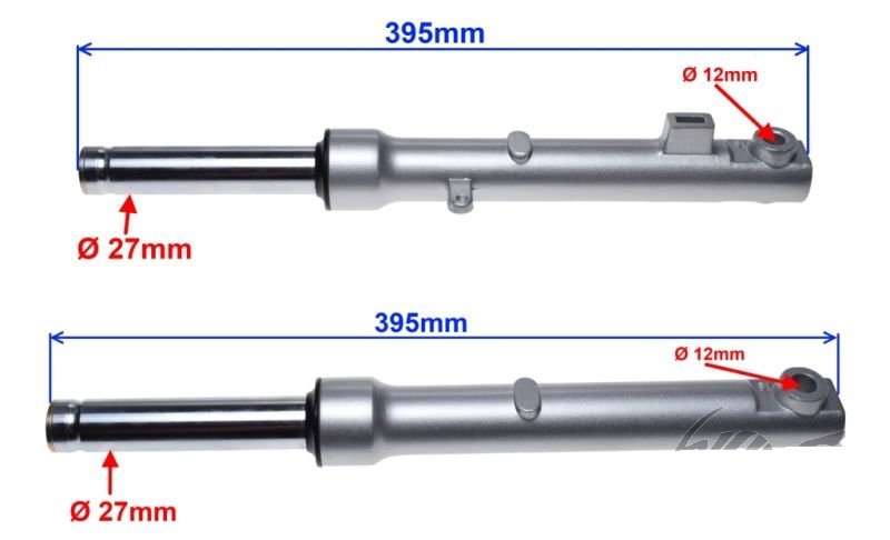 Přední vidlice skútru průměr 27mm GY6