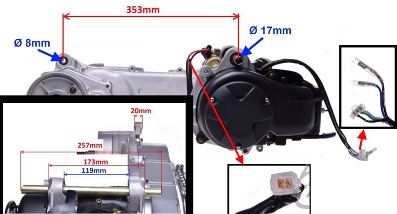 Motor 50cm3 2T - LJ1PE40QMB