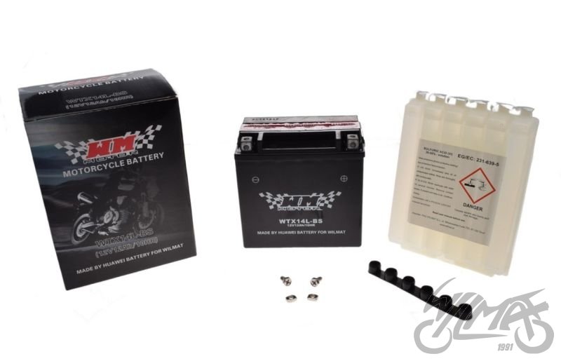 Motocyklová baterie WTX14L-BS ( YTX14L-BS ) 12V