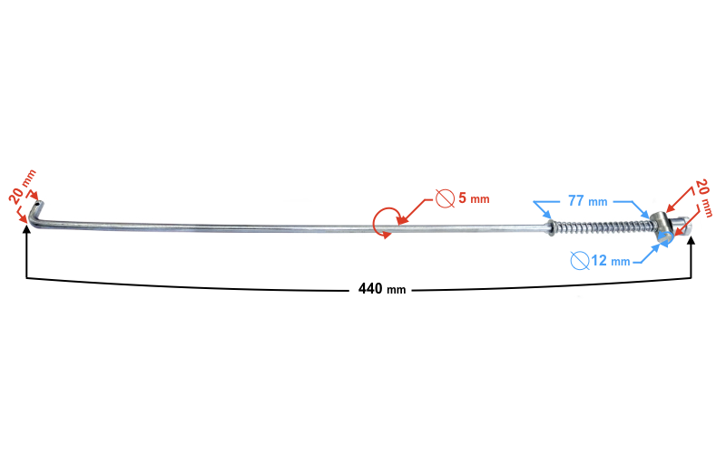 Táhlo zadní brzdy Jawa Betka