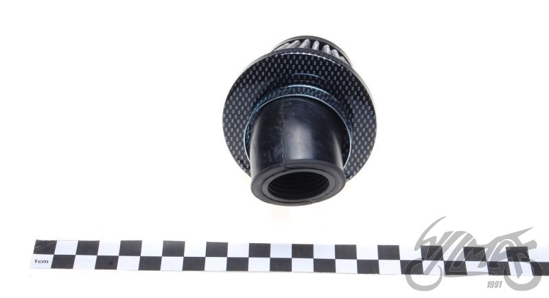 Vzduchový filtr 28mm zahnutý 45° karbonový vzor