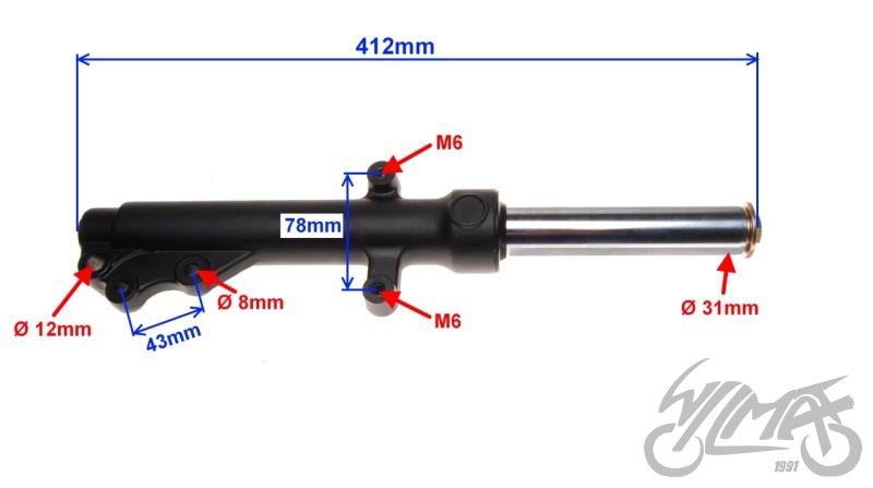 Levý přední tlumič - CPI Oliver 50