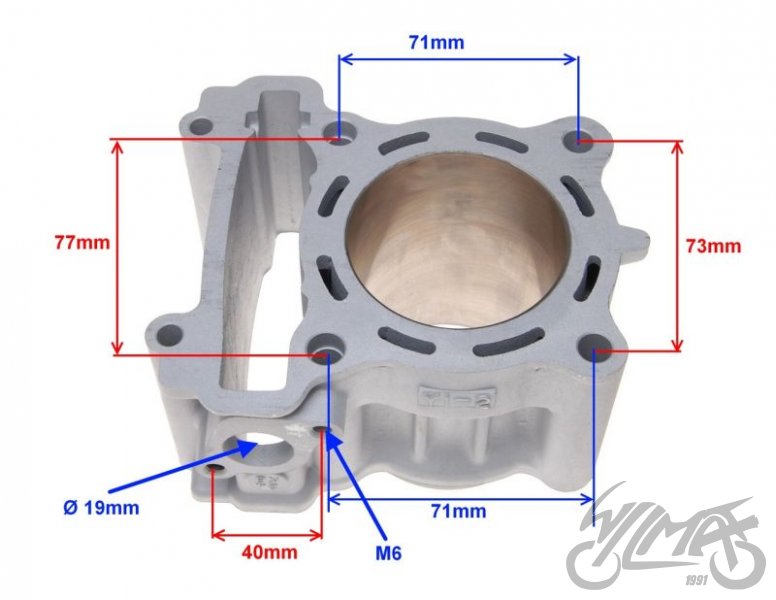 Válec Yamaha YZF125R - vrtání 62mm