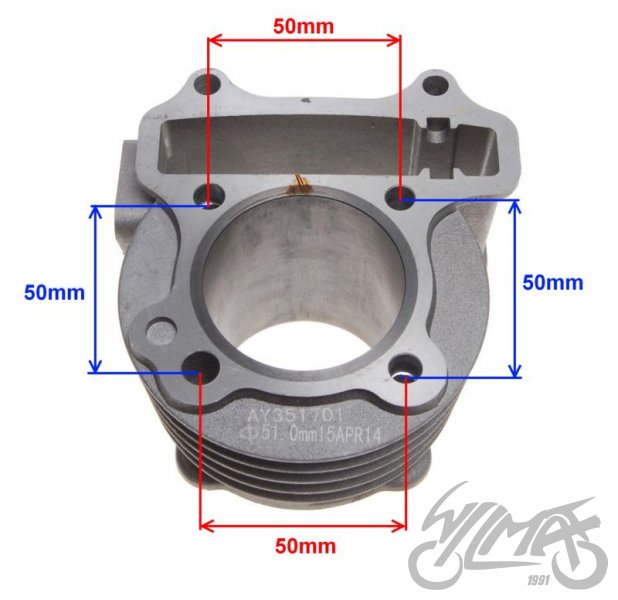Sportovní válec 90cm3 pro motory GY6 50cm3