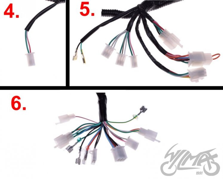 Elektroinstalace motocyklu Longjia Exactly 50