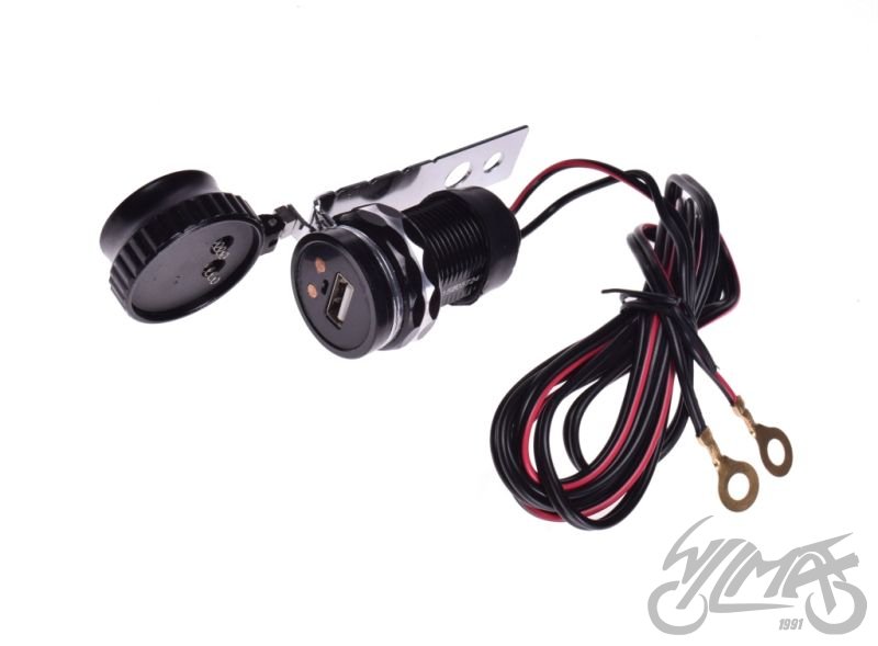 Motocyklová USB zásuvka s ukazatelem napětí