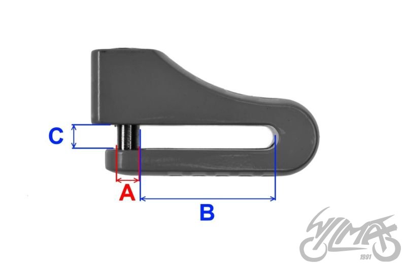 Zámek motocyklu na kotouč 5,5x11x8mm