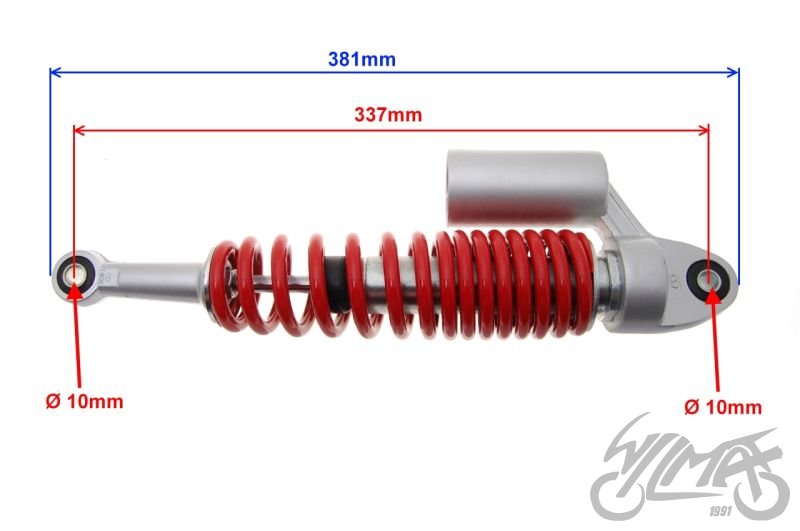 Tlumič pérování předního kola čtyřkolky ATV