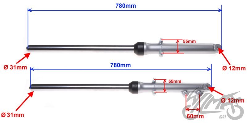 Sada předních tlumičů - Neken, Shaft, Street