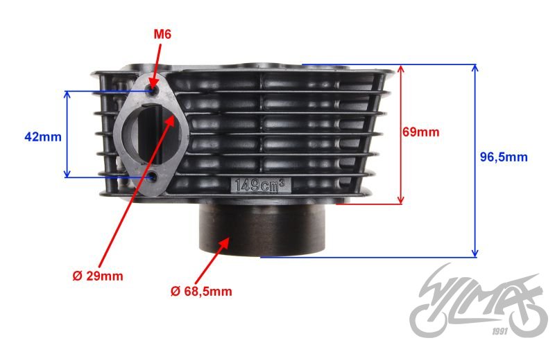 Válec motoru Lifan typ 162FMJ