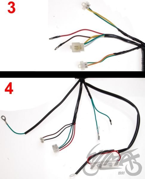 Elektroinstalace motocyklu Jonway Shotgun 50 - II. verze