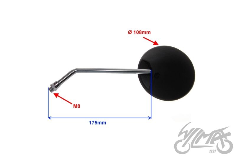 Sada univerzálních zrcátek závit M8