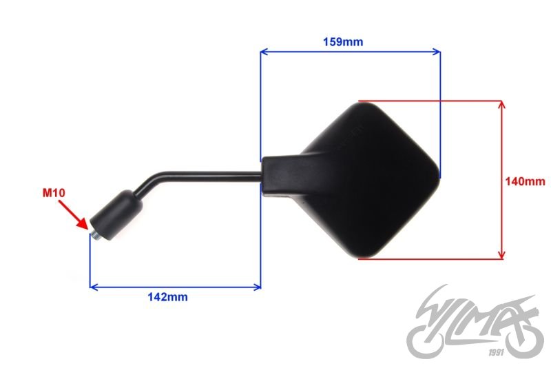 Sada univerzálních zrcátek závit M10