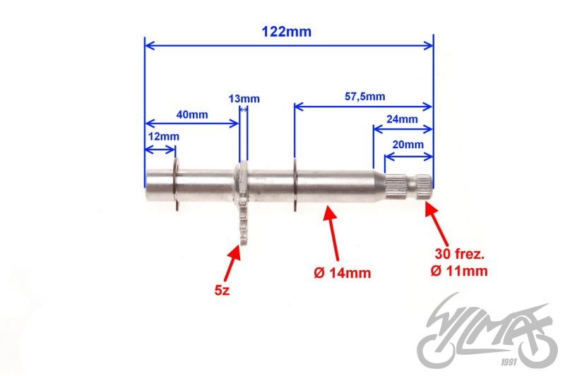 Hřídel řazení ATV 150