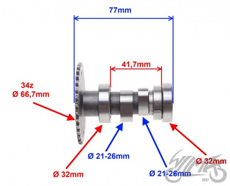 Vačková hřídel ATV 150