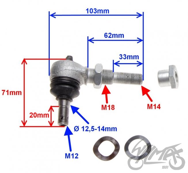 Pravé horní rameno ATV 150