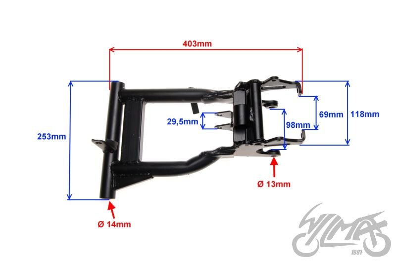 Zadní kyvné rameno nápravy ATV 150