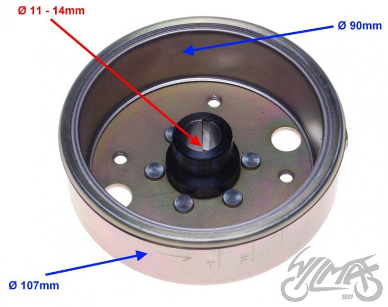 Rotor zapalování - čínský 4T skútr GY6