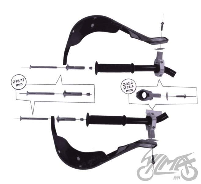 Chrániče páček Enduro s výztuhou Leoshi