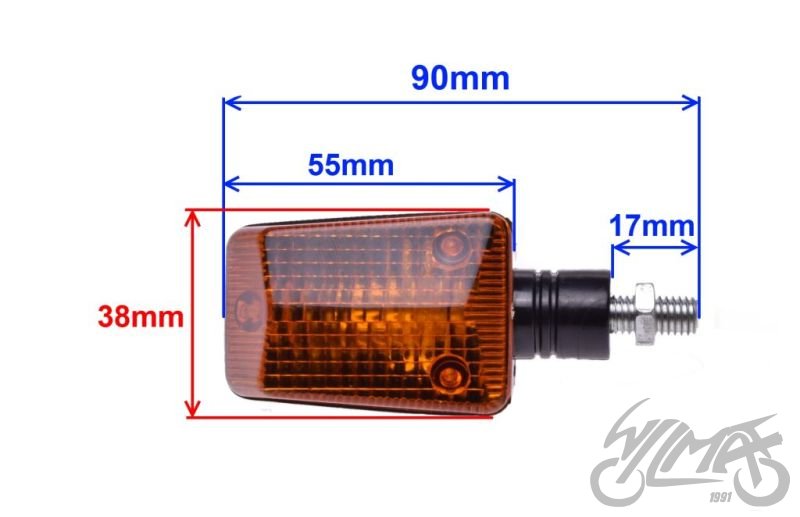 Blinkr černý mini - halogenový