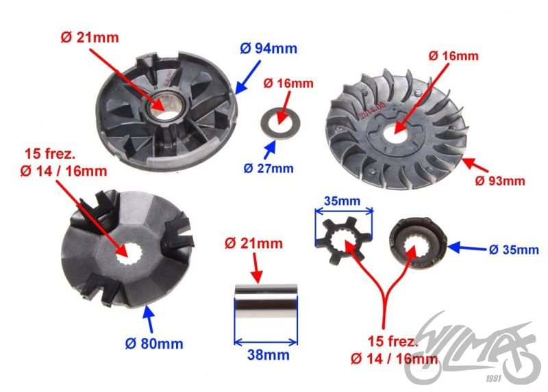 Variátor Keeway Hurricane 50