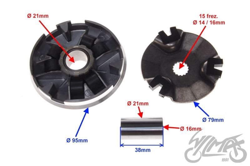 Variátor Keeway Focus, F-ACT 50