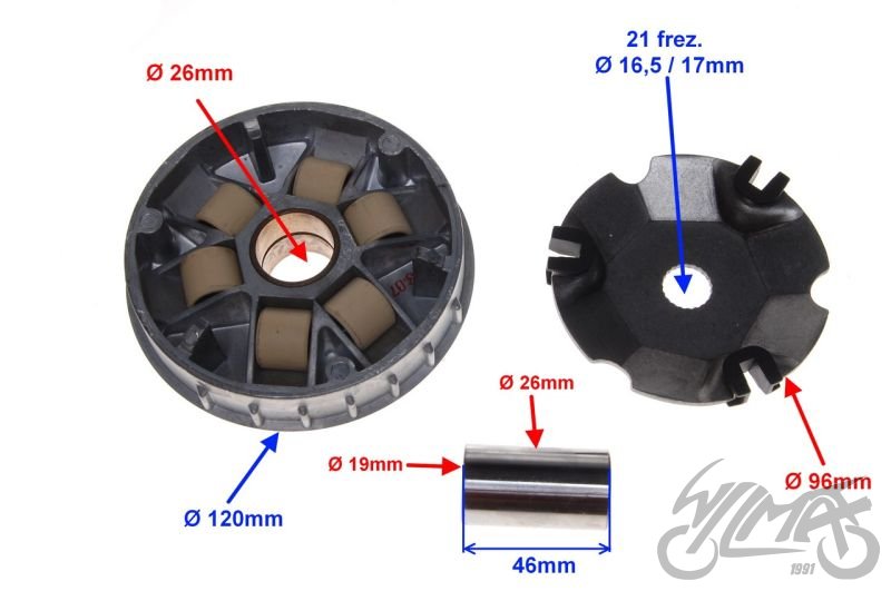 Variátor Piaggio Fly 125