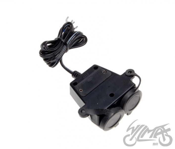 Motocyklová zásuvka 12V - dvojitá