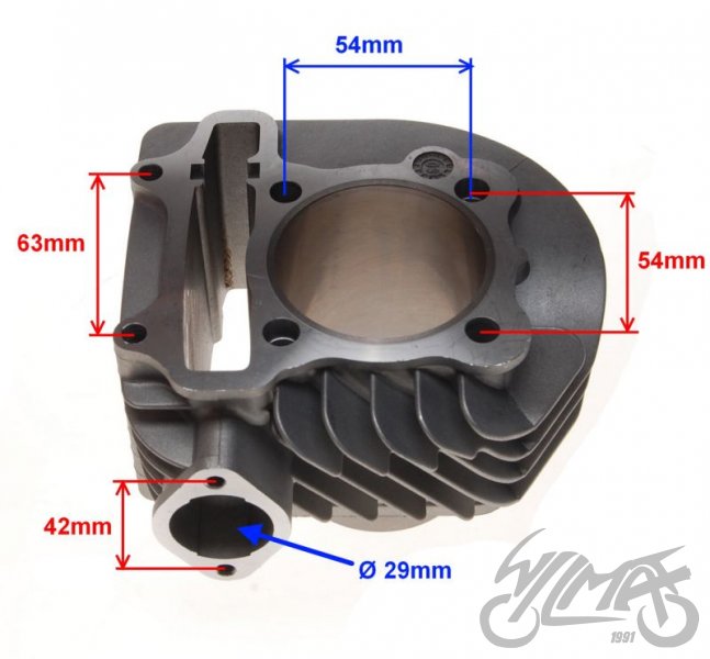 Válec pro motory GY6 125 a GY6 150 Jonway Adventure