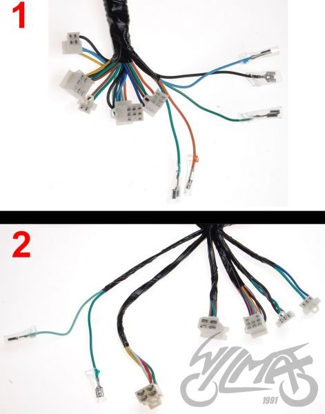 Elektroinstalace motocyklu Jonway Shotgun 50 - II. verze
