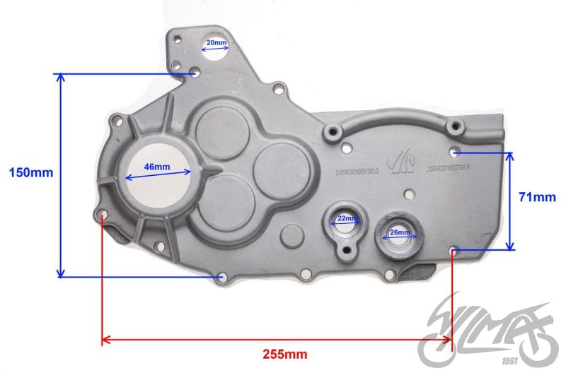 Karter převodovky ATV 150