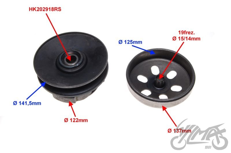 Kompletní zadní spojka ATV 150