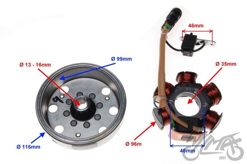 Zapalování kompletní do Piaggio Zip 50
