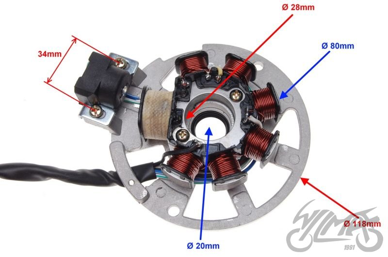 Stator zapalování Keeway Hurricane 50