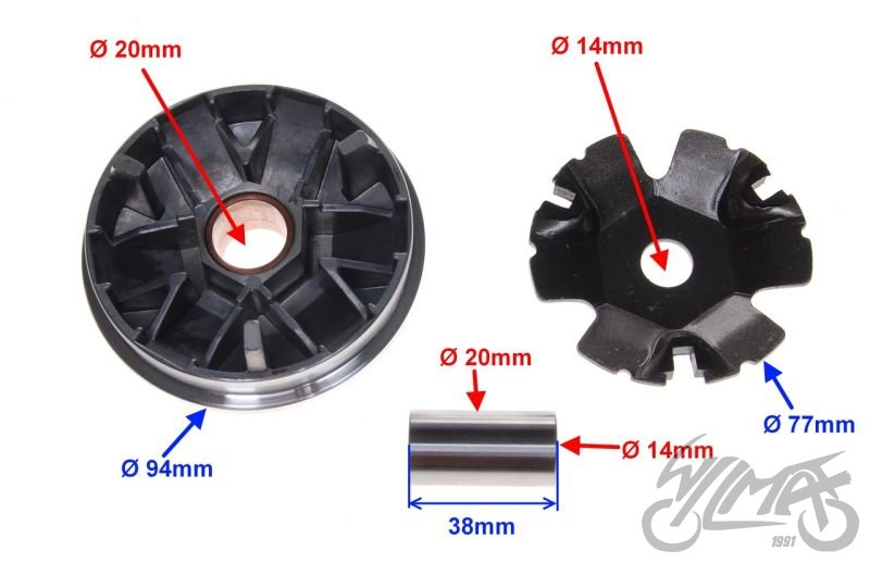 Variátor Honda Tact 50, Typhoon - TUNING
