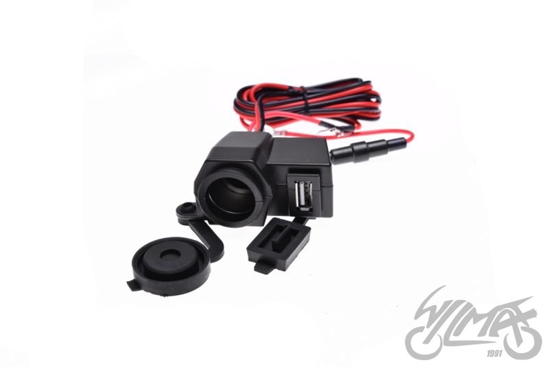 Motocyklová zásuvka s USB konektorem