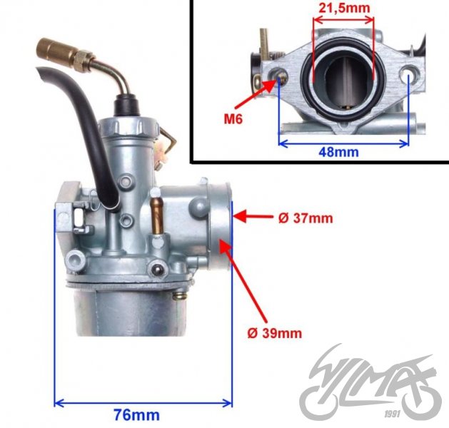 Karburátor Kinroad Czoper 50 - difuzor 18mm- 18mm